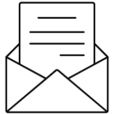 Geopende envelop met tekstblad